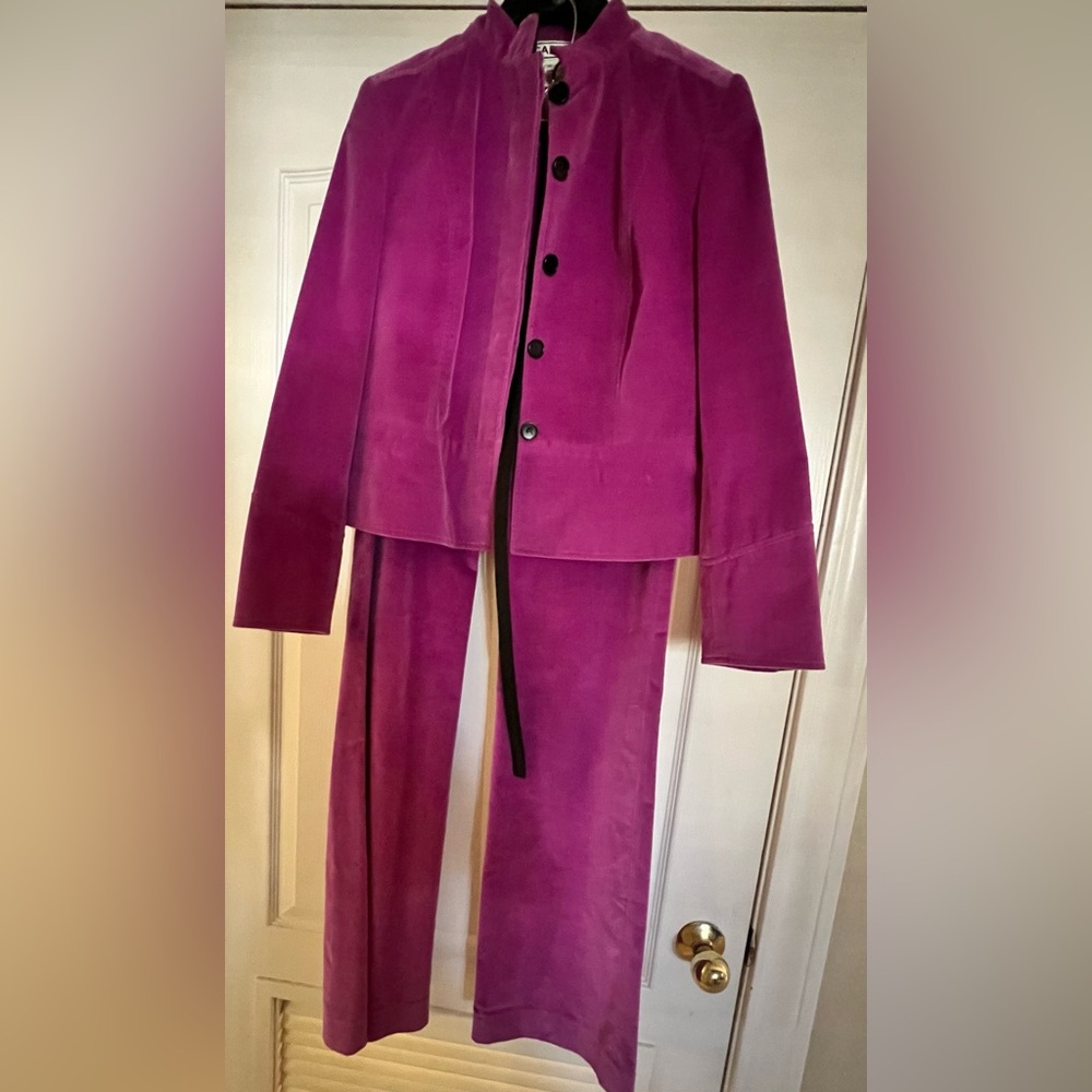 Carlisle purple pink pants suit size 6